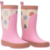 Tree Print Rain Boots, Beige - Rain Boots - 1 - thumbnail