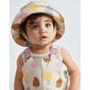 Tree Print Chin Strap Rain Bucket Hat, Beige - Hats - 7