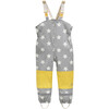 Stars Print Rain Suspender Pants, Yellow - Rain Pants - 1 - thumbnail