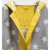 Stars Print Rain Hooded Poncho, Yellow - Raincoats - 4