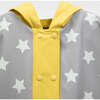 Stars Print Rain Hooded Poncho, Yellow - Raincoats - 5