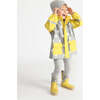 Stars Print Rain Hooded Jacket, Yellow - Raincoats - 7