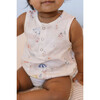 Print Sleeveless Billowy Fit One-Piece, Sand - Onesies - 2