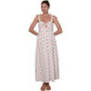 Women's Tara Floral Print Tie Shoulder Front Knot Dress, White & Red - Dresses - 1 - thumbnail