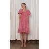 Women's Delilah Stripes Smocked Bodice Dress, Red & Pink - Dresses - 3