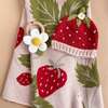 Strawberry Bunny Organic Cotton Blanket - Blankets - 3