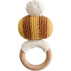 Cotton Crochet Baby Teether Rattle, Bee - Rattles - 1 - thumbnail