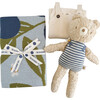 Baby Gift Set Blueberry Blanket Bear Bee Plush Toy Cream Overall - Mixed Gift Sets - 1 - thumbnail