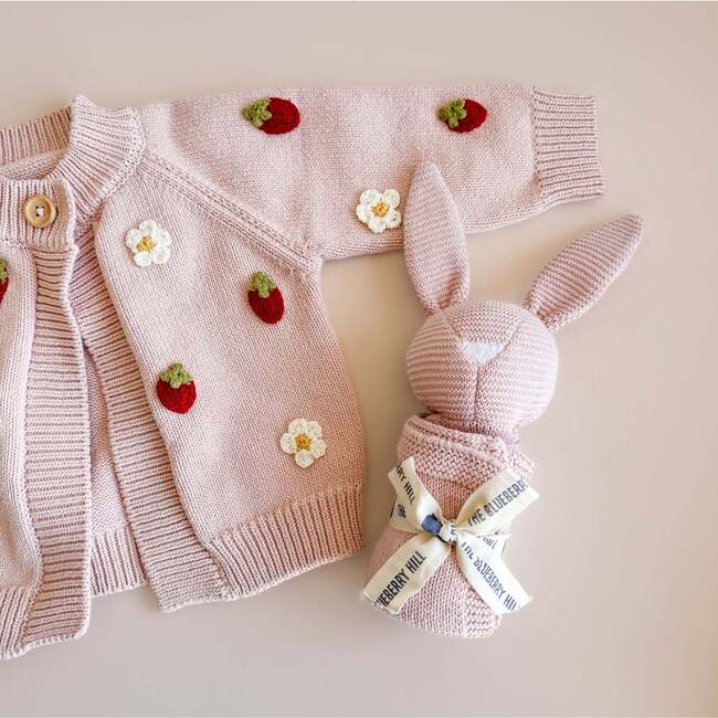 Bunny Baby Lovey Cuddle Cloth Blanket Toy Gift, Blush Pink - Plush - 6