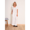 Women's Paloma Mid-Rise Waist Loose-Fit Pant, White - Pants - 4