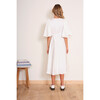 Women's Selma 3-Quarter Lantern Sleeve Midi Dress, White - Dresses - 5
