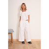 Women's Paloma Mid-Rise Waist Loose-Fit Pant, White - Pants - 7