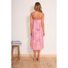 Women's Noelle Print Ruffled Tire Midi Dress, Pink Patchwork - Dresses - 2