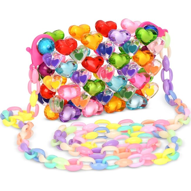 Hearts Beaded Crossbody Bag - Bags - 2