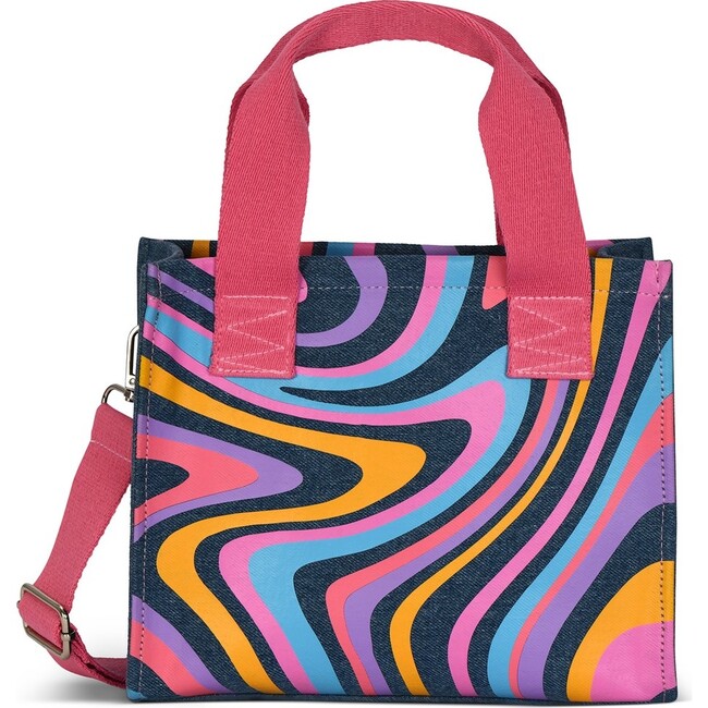 Color Swirl Denim Crossbody Bag