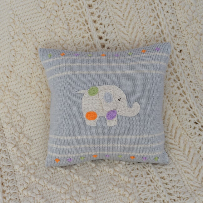 Elephant with Spots Pillow, Grey Multi - Pillows - 3