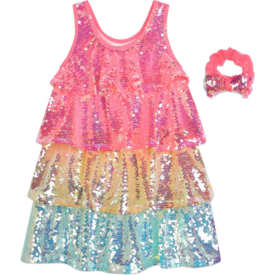 Striped Overlay Ceremony Dress, Multicolor - Dresses - 1