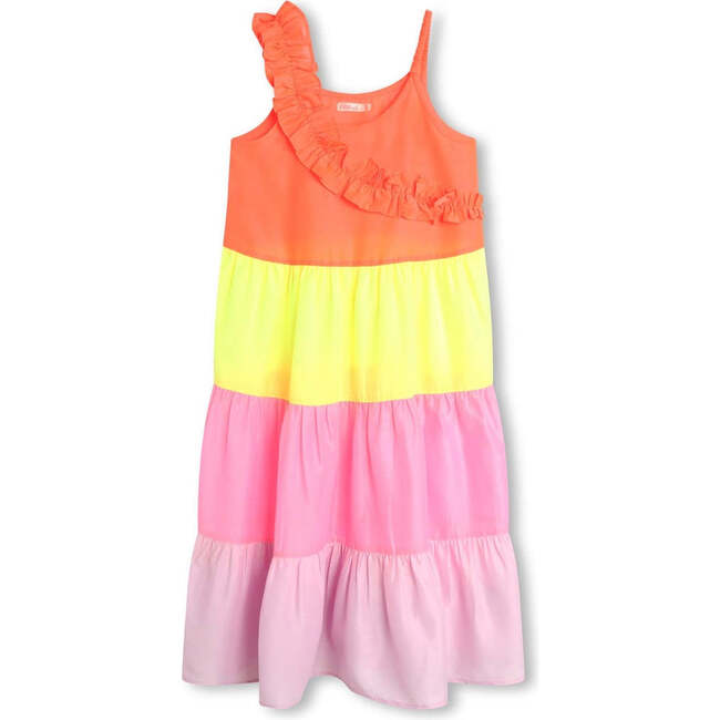 Sleeveless Ruffle Dress, Multicolor