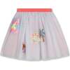 Sequin Graphic Skirt, White - Skirts - 1 - thumbnail