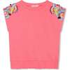 Sequin Trim T-Shirt, Pink - T-Shirts - 1 - thumbnail