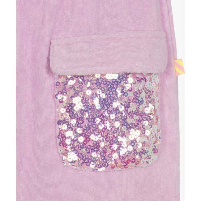 Sequin Pocket Sweatpants, Lilac - Sweatpants - 2