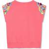 Sequin Trim T-Shirt, Pink - T-Shirts - 3