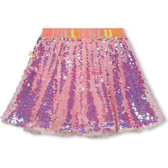 Sequin Logo Skirt, Pink - Skirts - 4