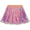 Sequin Logo Skirt, Pink - Skirts - 4