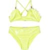 Neon Scalloped Bikini, Green - Two Pieces - 1 - thumbnail