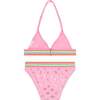 Seashell Print Bikini, Pink - Two Pieces - 7