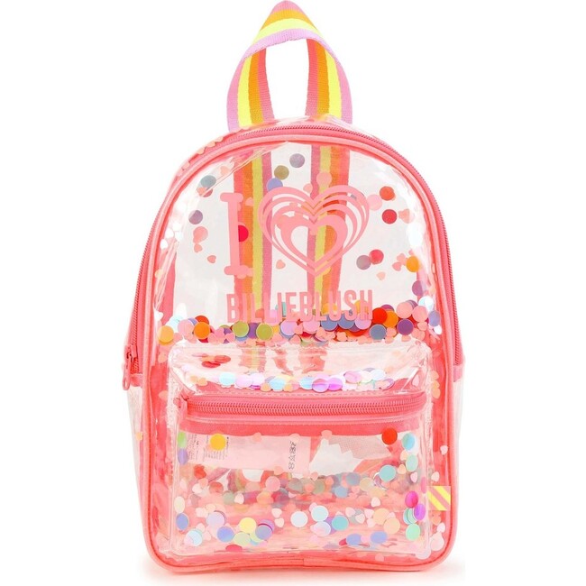 Logo See Through Backpack, Pink