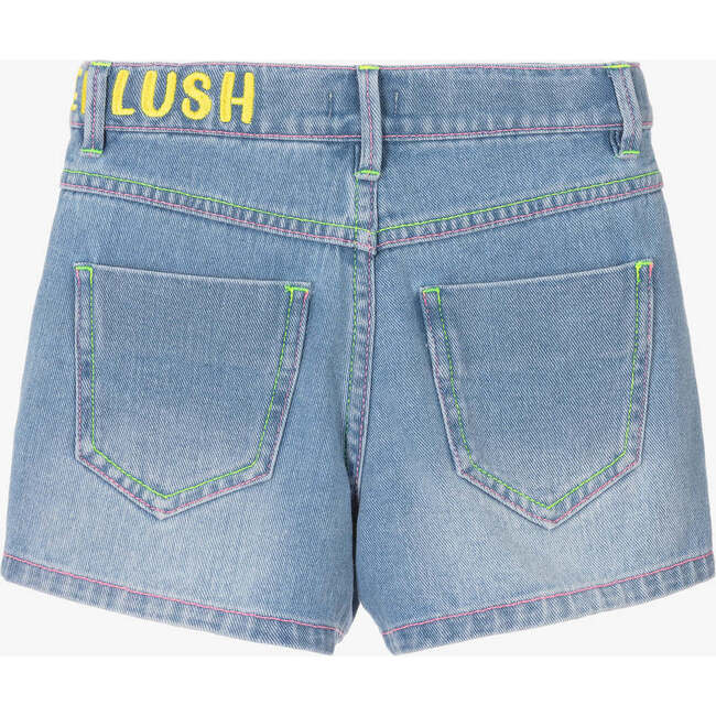 Logo Denim Shorts, Blue - Shorts - 3