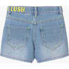 Logo Denim Shorts, Blue - Shorts - 3