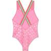 Heart Print Swimsuit, Pink - One Pieces - 3