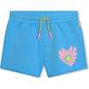 Heart Graphic Shorts, Blue - Shorts - 1 - thumbnail