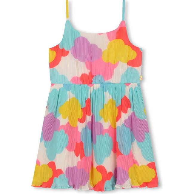 Cloud Print Sleeveless Dress, Multicolor