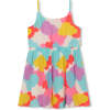 Cloud Print Sleeveless Dress, Multicolor - Dresses - 1 - thumbnail