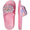 Flower Applique Slides, Pink - Sandals - 7