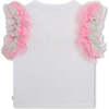 "Sweety" Sequin Ruffle T-Shirt, White - T-Shirts - 3