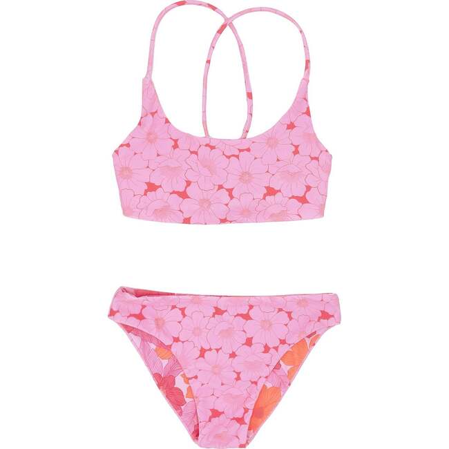 Waverly Floral Reversible Bikini, Lilac & Multicolors - Two Pieces - 2