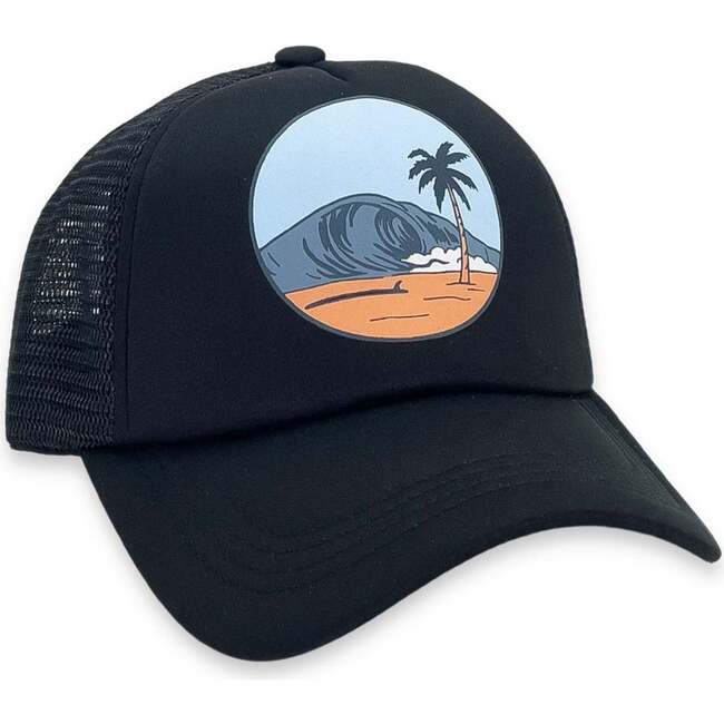 Wave Nomad Trucker Hat, Black