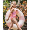 Seaside Tie Shoulder Side Ruched One-Piece Swimsuit, Lilac - One Pieces - 3