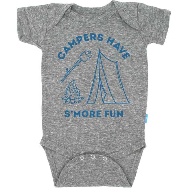 S'More Fun Short Sleeve One-Piece, Heather Gray