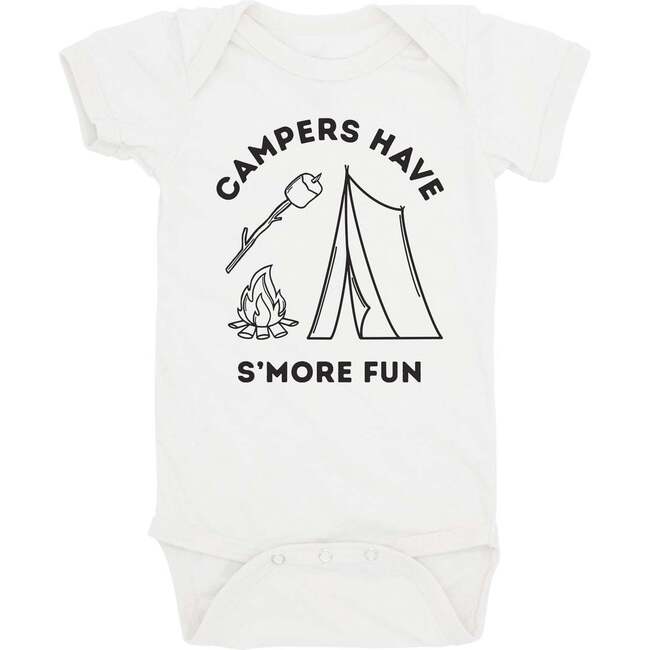 S'More Fun Short Sleeve One-Piece, White