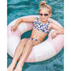 Island Hopper Floral & Polka Dots Sleeveless Reversible Bikini, Black - Two Pieces - 2