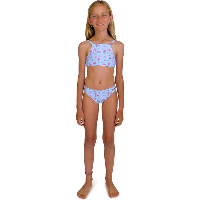 Sunray Print Cut-Out 2-Piece Bikini, Crystal Blue - Two Pieces - 2