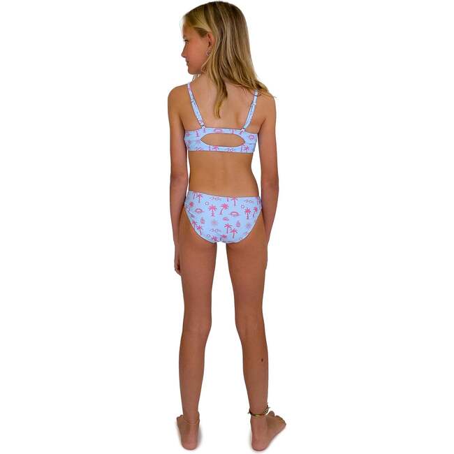 Sunray Print Cut-Out 2-Piece Bikini, Crystal Blue - Two Pieces - 3