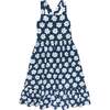 Coast Line Print Cross Back Strap Maxi Dress, Navy - Dresses - 1 - thumbnail