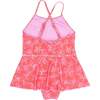 Bella Floral Thin Strap Ruffle Skirt One-Piece Swimsuit, Sugar Coral - One Pieces - 2