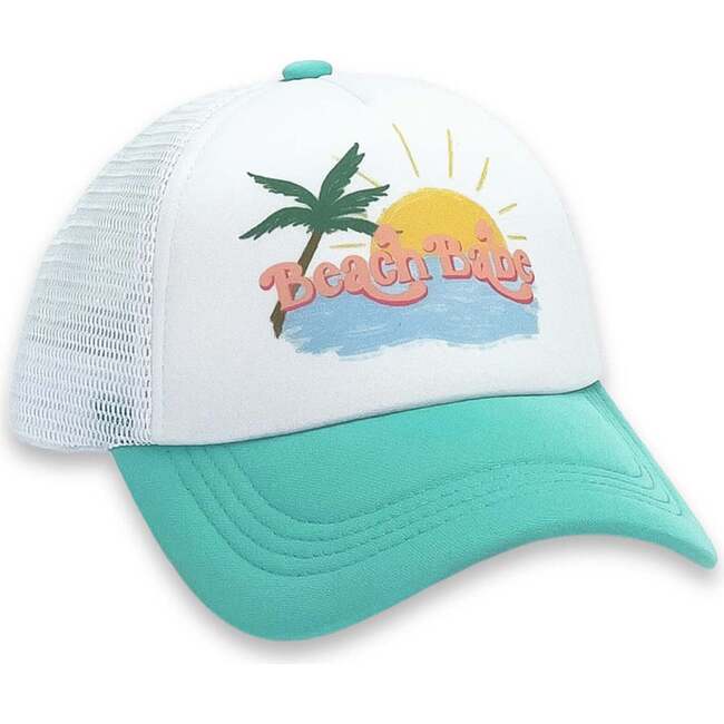 Beach Babe Trucker Hat, Cockatoo & White